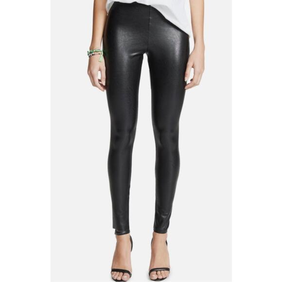 Commando Black Faux Leather Pull-On Leggings - size Large - Picture 1 of 6